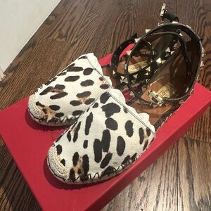 Valentino Stud Espadrille - Animal Print